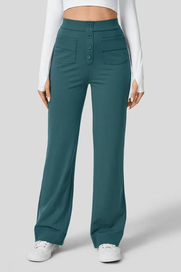 Trousers Women - Trousers with Button Front