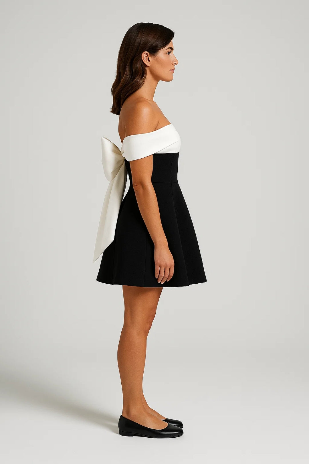 Mini Dress Women - A-Line Party Dress with Off-Shoulder Neckline