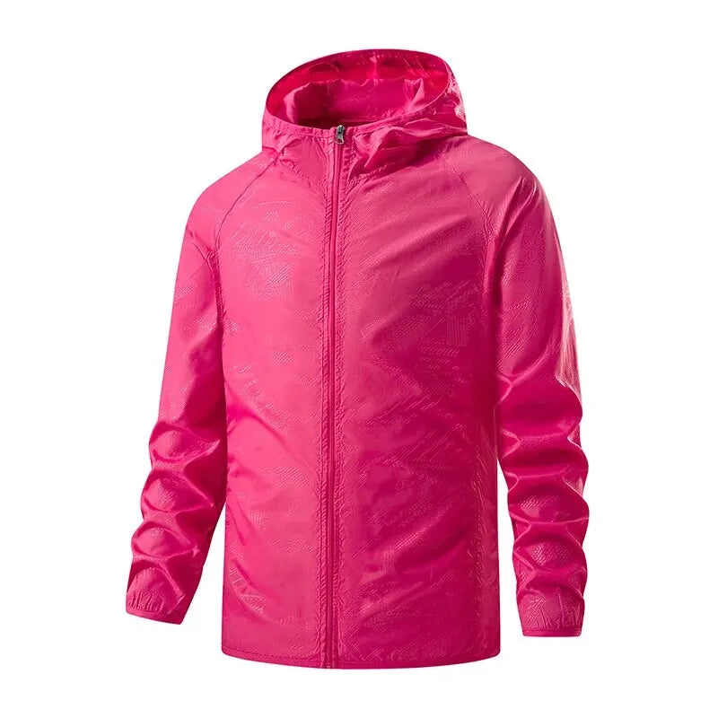 Jacket Men - Lightweight Hooded Shell Jacket with Packable Pouch