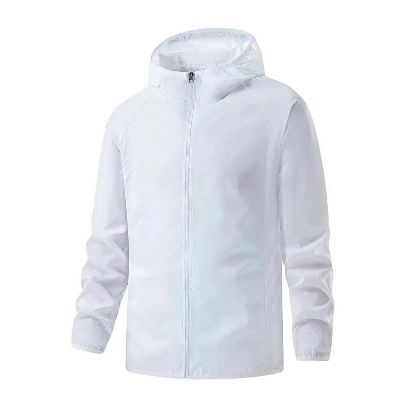 Jacket Men - Lightweight Hooded Shell Jacket with Packable Pouch
