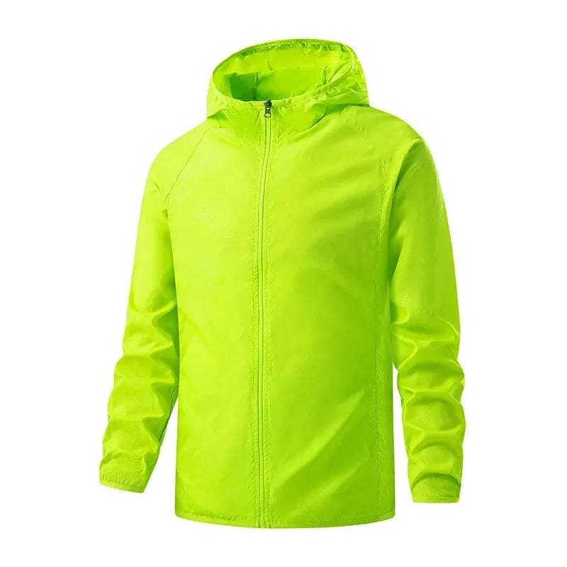 Jacket Men - Lightweight Hooded Shell Jacket with Packable Pouch