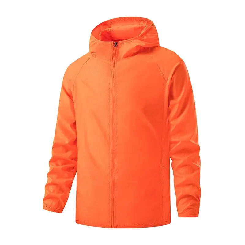 Jacket Men - Lightweight Hooded Shell Jacket with Packable Pouch
