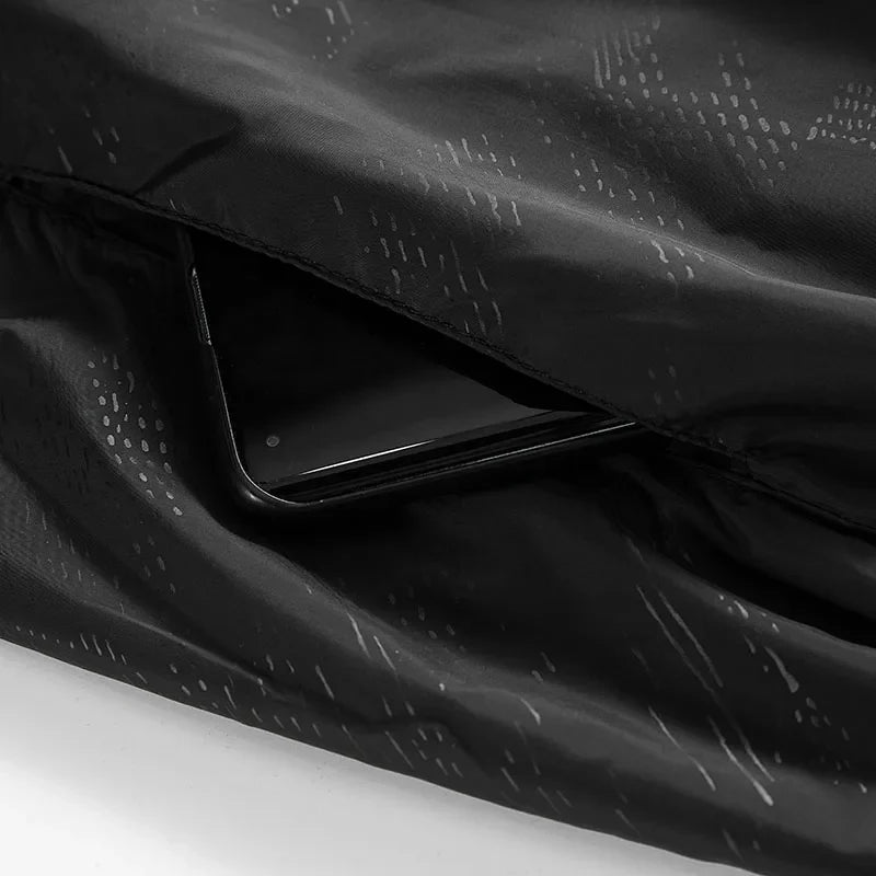 Jacket Men - Lightweight Hooded Shell Jacket with Packable Pouch