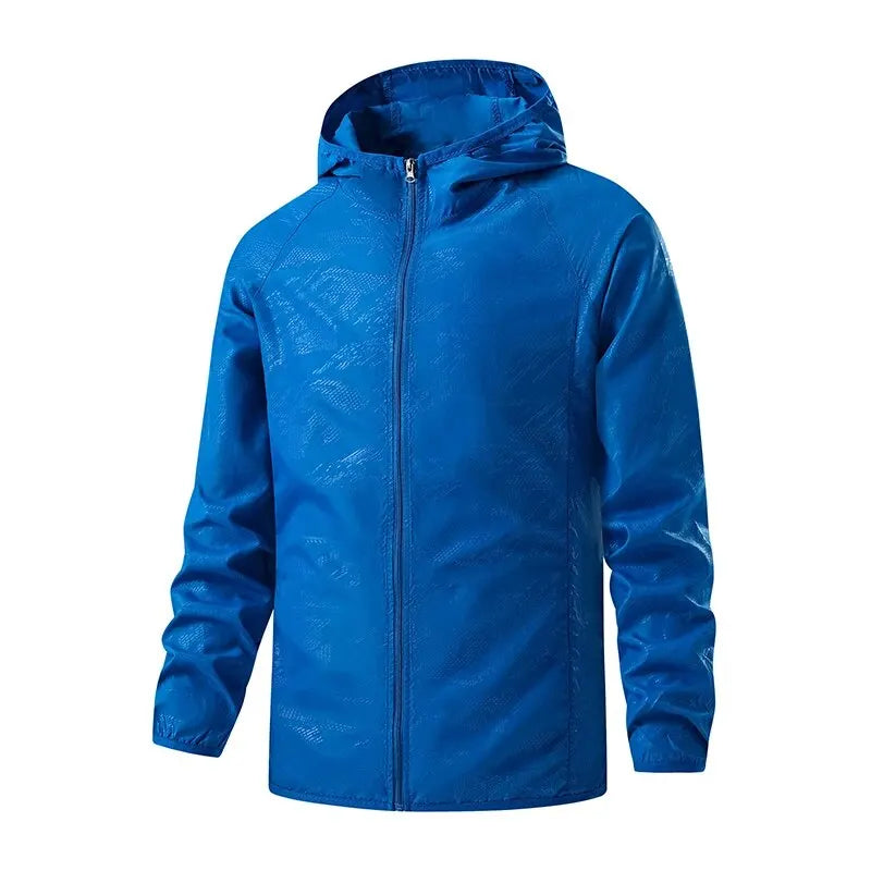 Jacket Men - Lightweight Hooded Shell Jacket with Packable Pouch