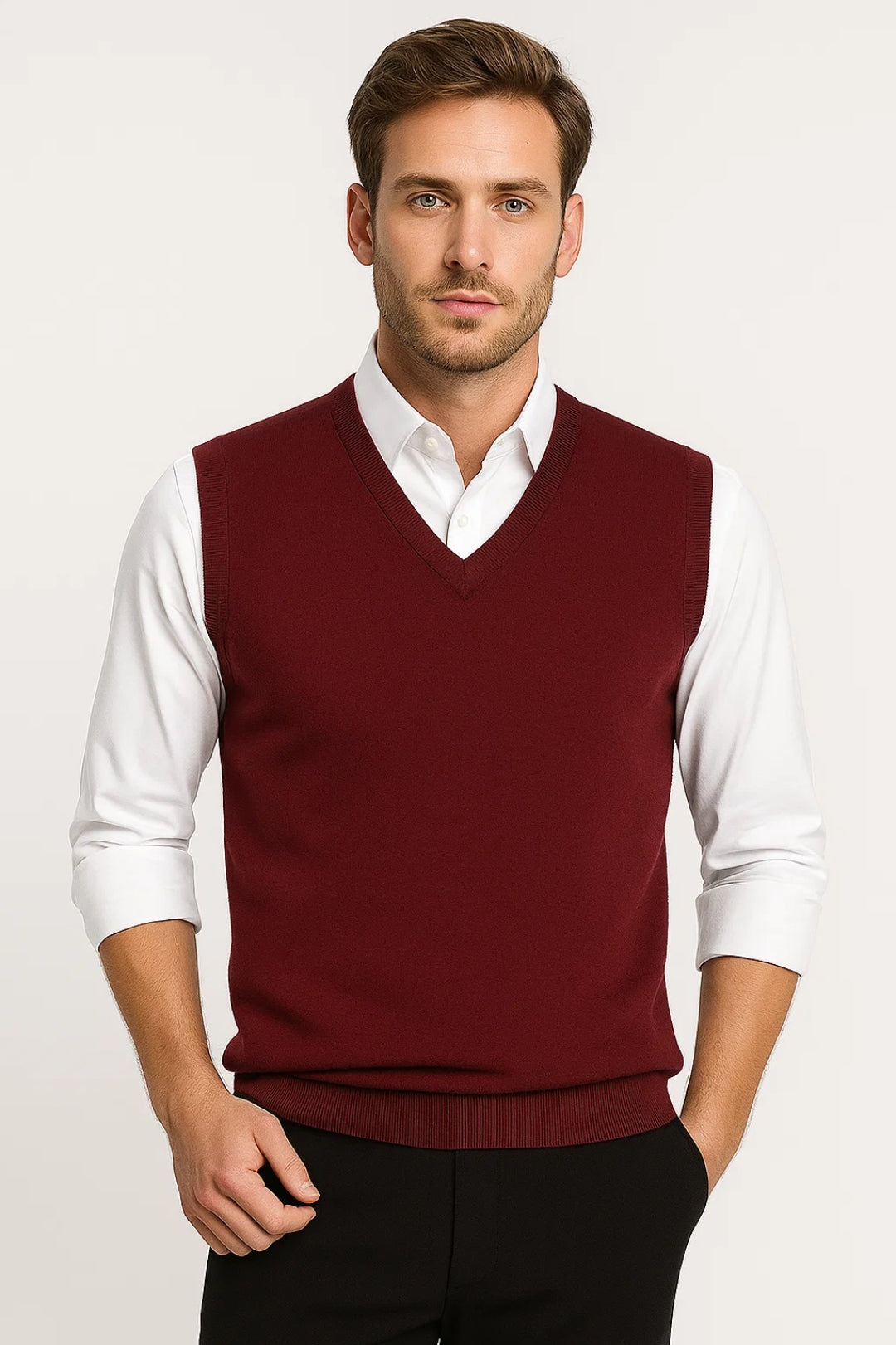 Pullover Men - Comfortable Pullover with V-Neckline