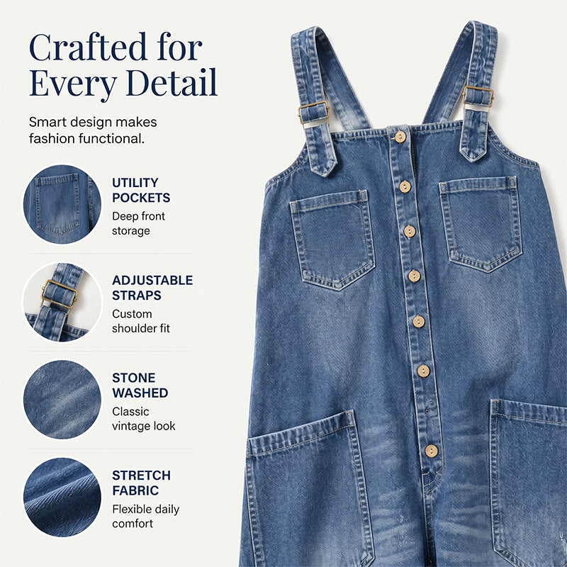 Jumpsuit Women - Wide-Leg Jumpsuit with Pockets