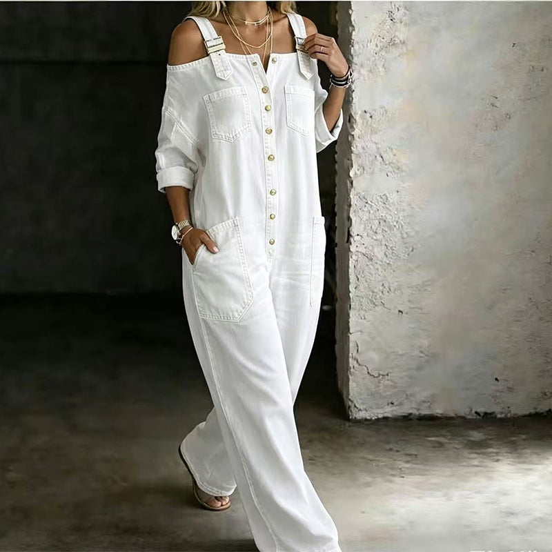 Jumpsuit Women - Wide-Leg Jumpsuit with Pockets