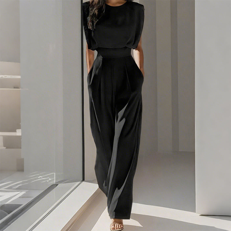 Jumpsuit Women - Solid Wide-Leg Jumpsuit