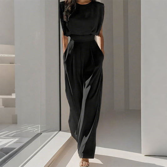 Jumpsuit Women - Solid Wide-Leg Jumpsuit