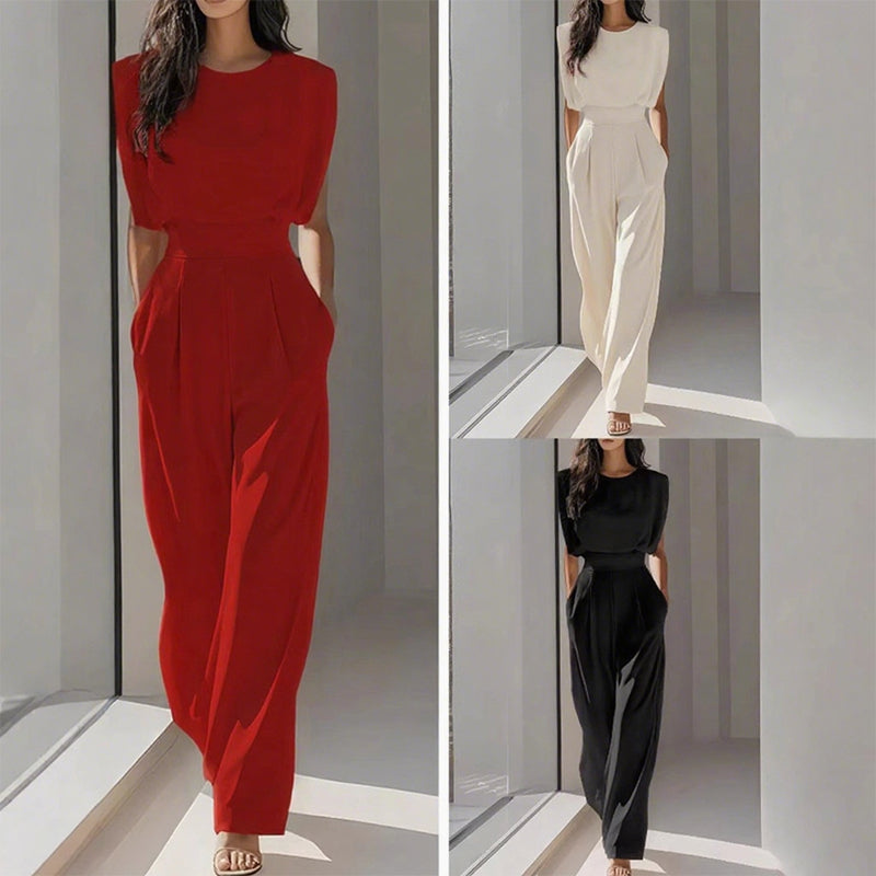 Jumpsuit Women - Solid Wide-Leg Jumpsuit