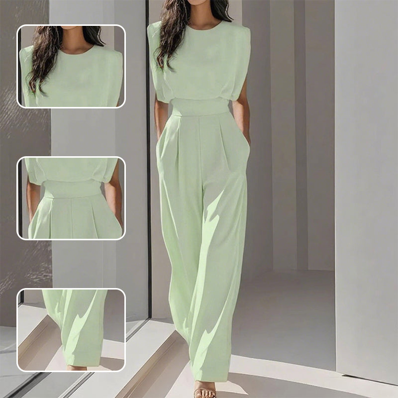 Jumpsuit Women - Solid Wide-Leg Jumpsuit