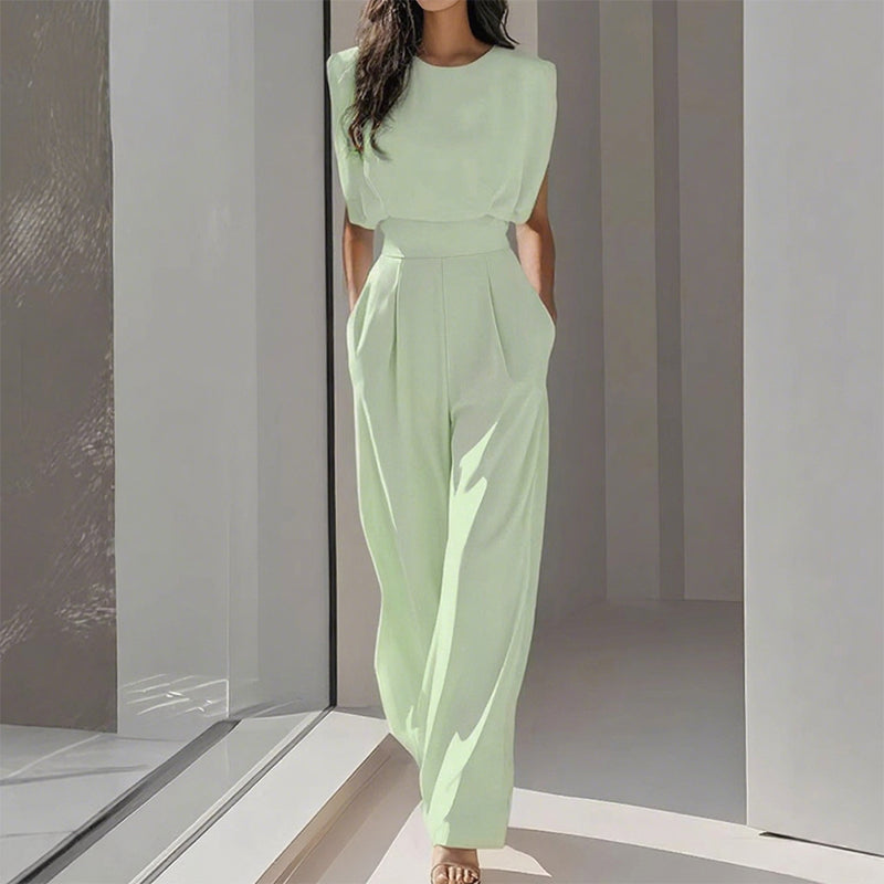Jumpsuit Women - Solid Wide-Leg Jumpsuit