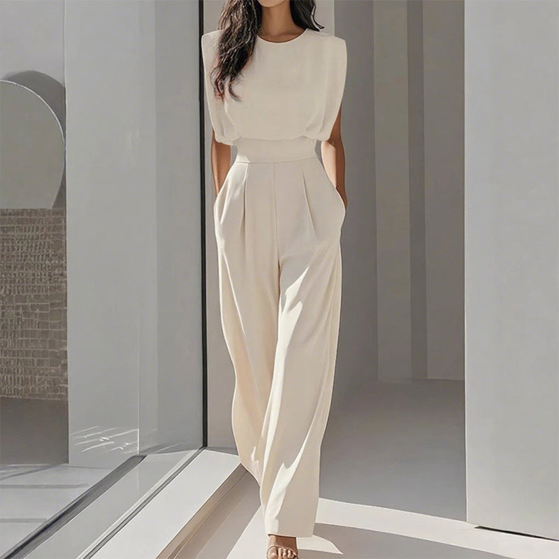 Jumpsuit Women - Solid Wide-Leg Jumpsuit