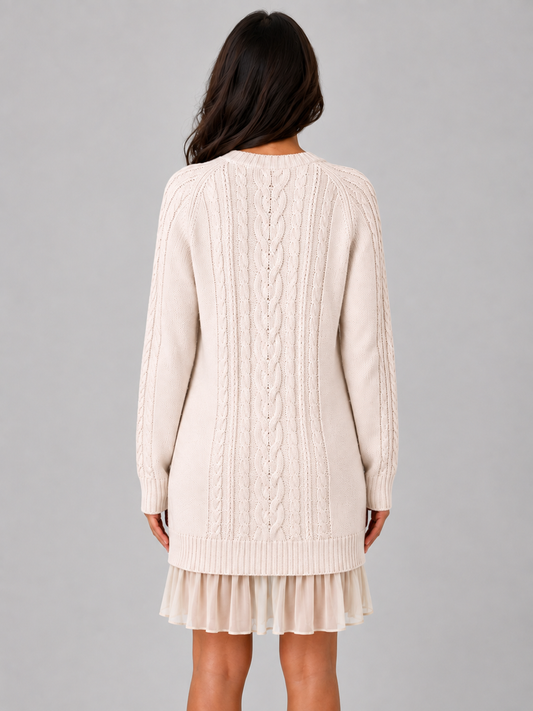 Dress Women - Cable Knit Sweater Dress