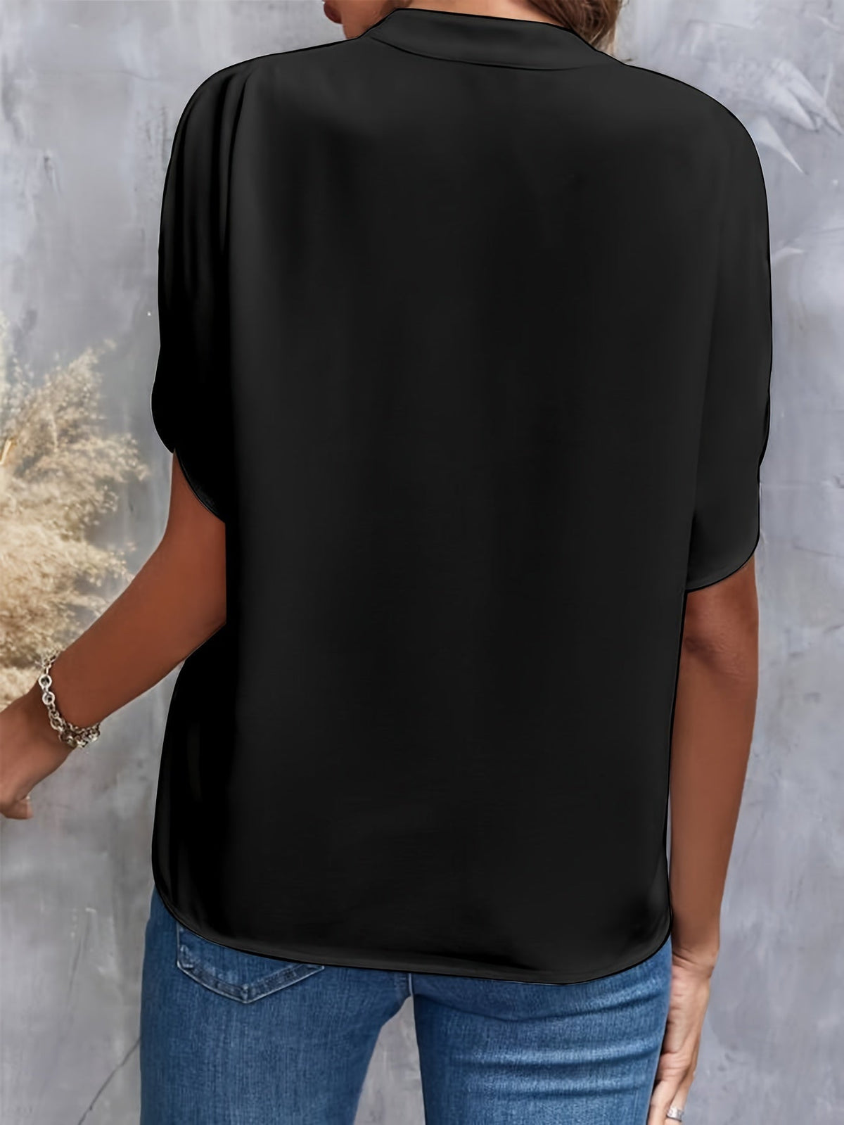 Blouse Women - Relaxed Fit V Neck Blouse