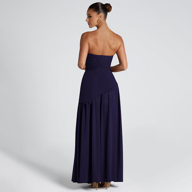 Maxi Dress Women - Corset Dress with Strapless Design