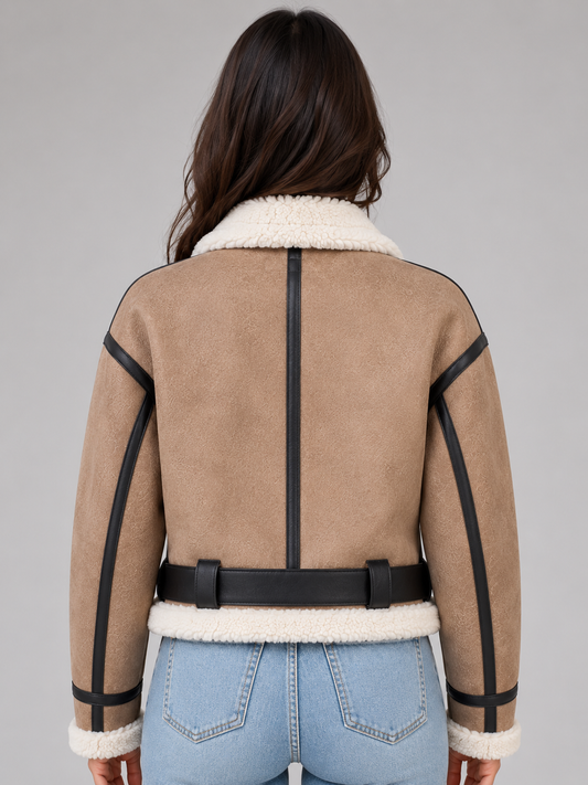 Jacket Women - Cropped Aviator Jacket