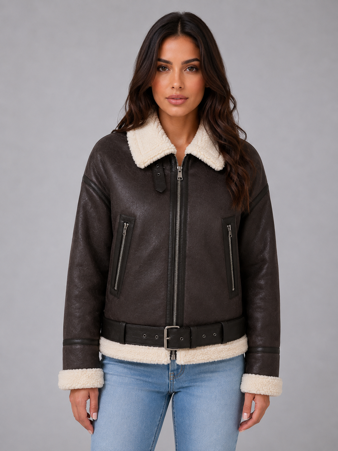 Jacket Women - Cropped Aviator Jacket