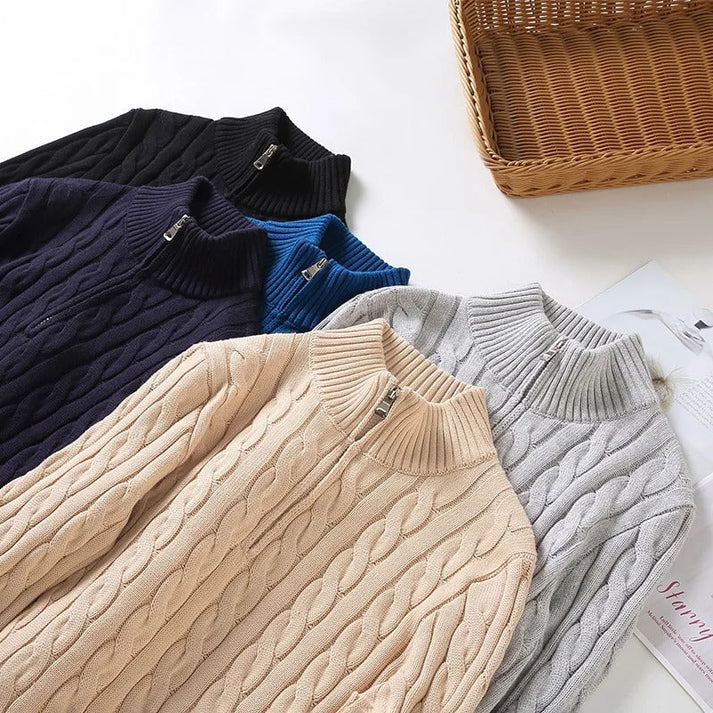 Pullover Men - Cable Knit Warm Winter Pullover