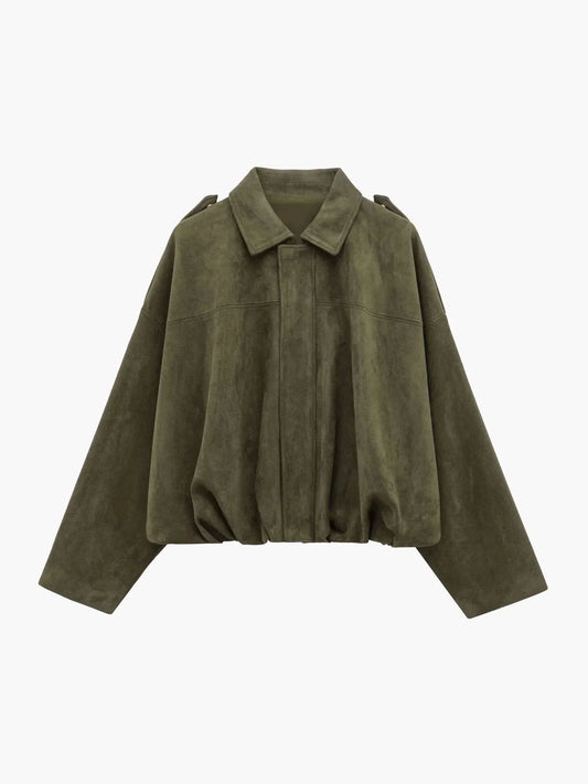 Jacket Women - Soft Brushed Jacket with Button Front