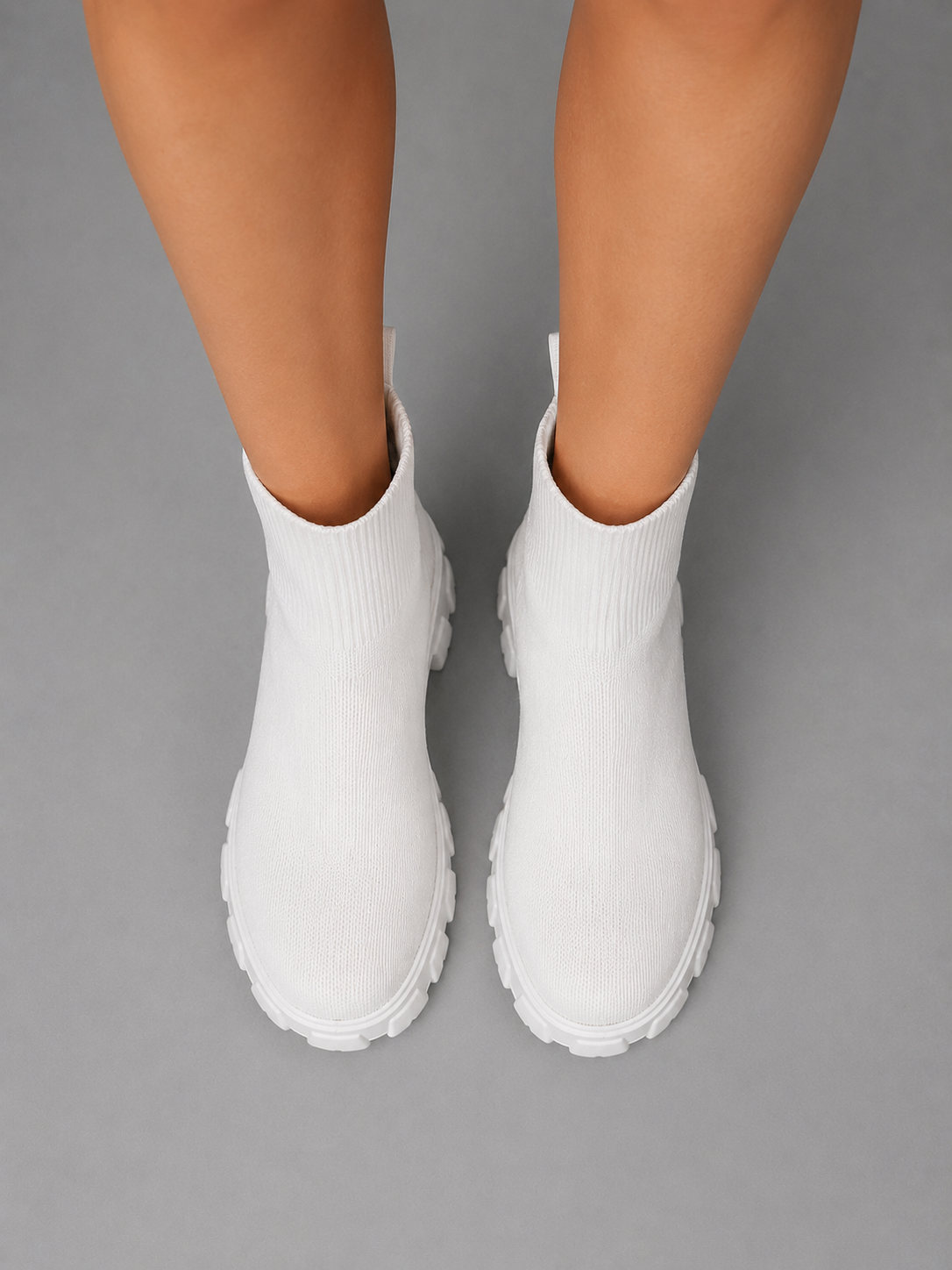 Boots Women - Sock Stretch Boots with Chunky Sole