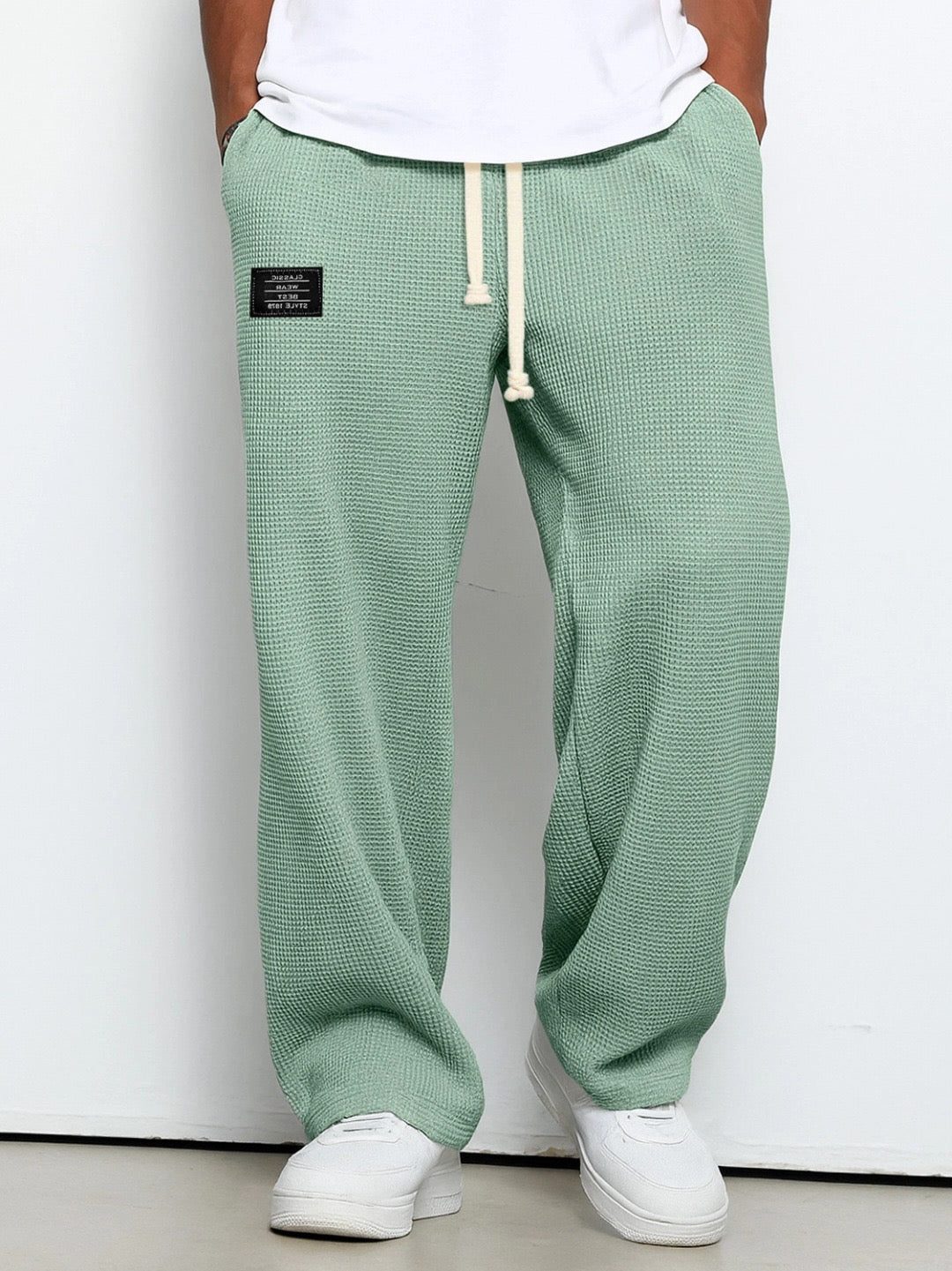 Trousers Men - Relaxed Fit Trousers with Textured Fabric