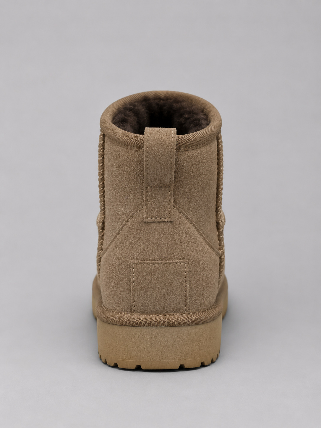 Ankle Boots Women - Suede Look Ankle Boots with Shearling Lining