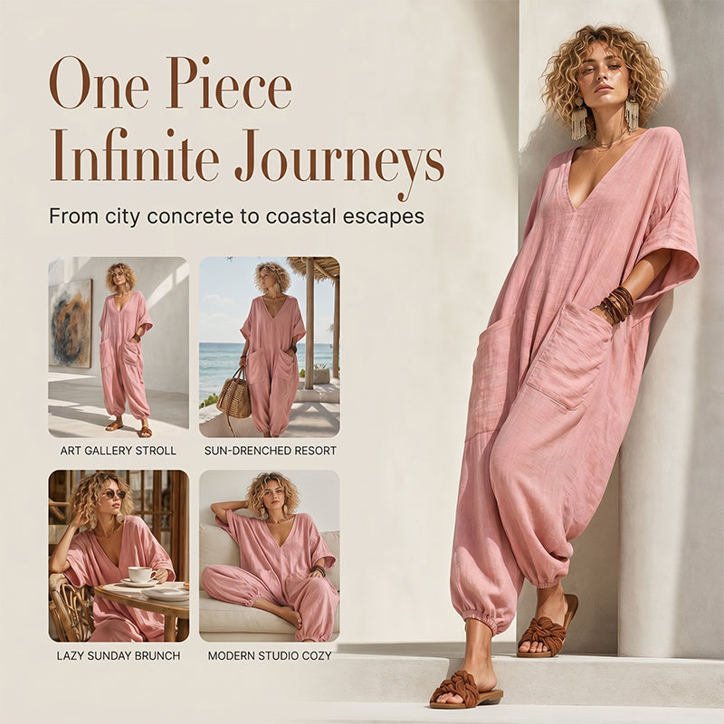 Jumpsuit Women - V-Neck Summer Jumpsuit