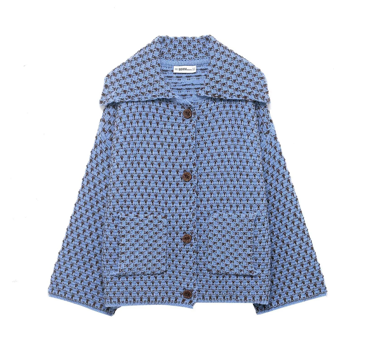Cardigan Women - Textured Knit Cardigan with Collar and Buttons