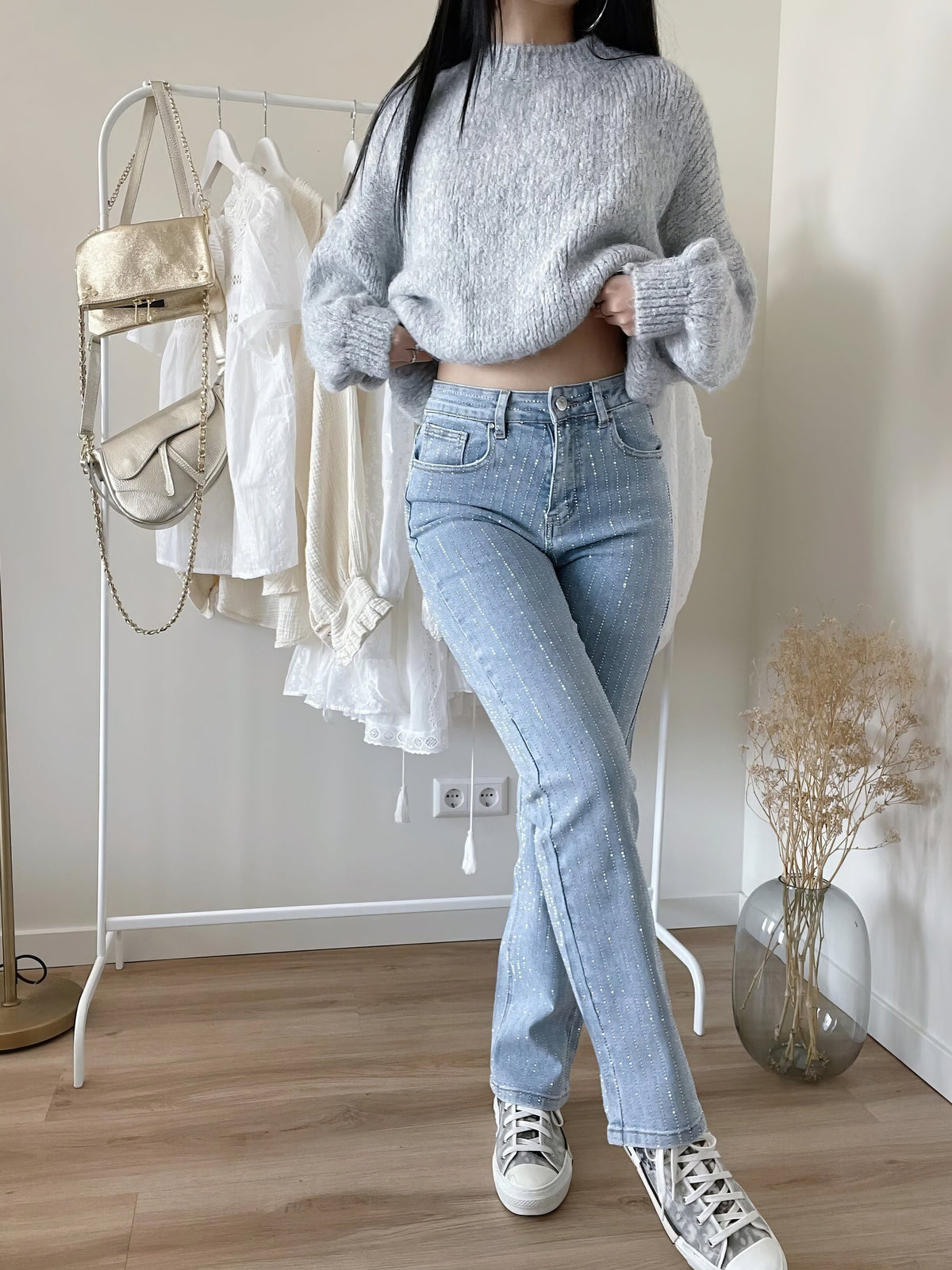 Jeans Women - Stretch Denim with High Waist