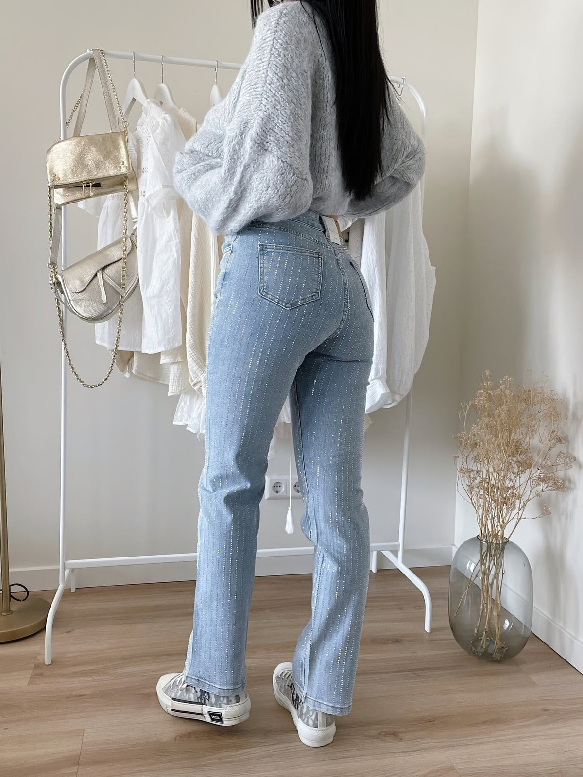 Jeans Women - Stretch Denim with High Waist
