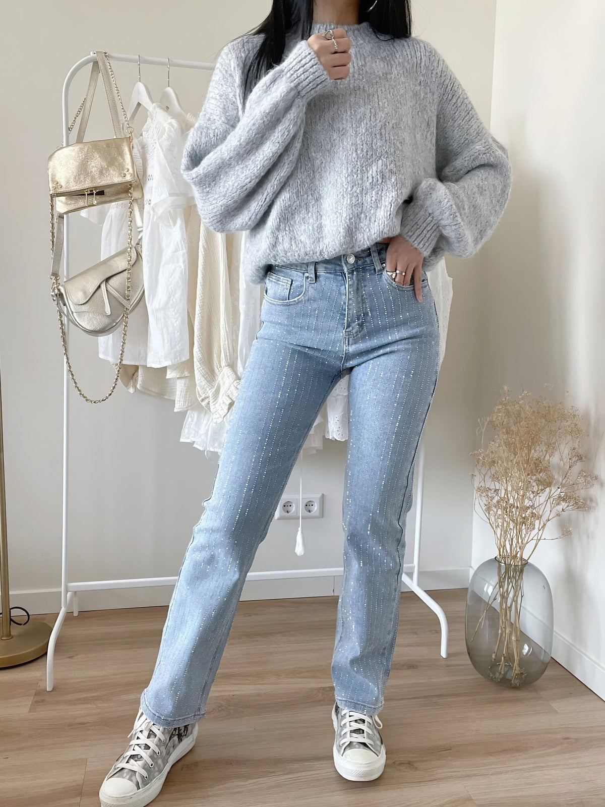 Jeans Women - Stretch Denim with High Waist