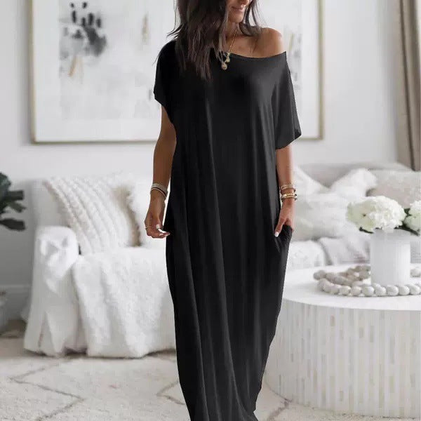 Dress Women - Asymmetric Off-Shoulder Dress