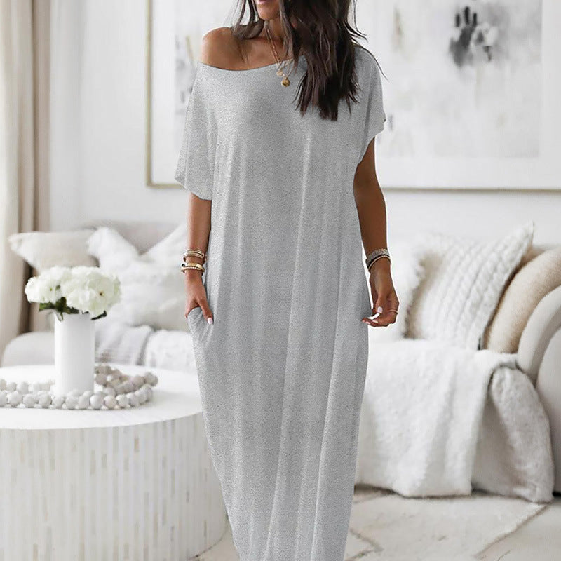 Dress Women - Asymmetric Off-Shoulder Dress