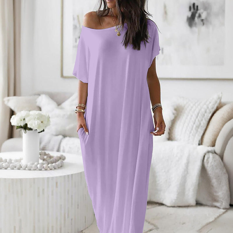 Dress Women - Asymmetric Off-Shoulder Dress