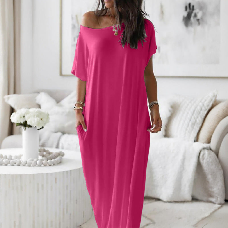 Dress Women - Asymmetric Off-Shoulder Dress