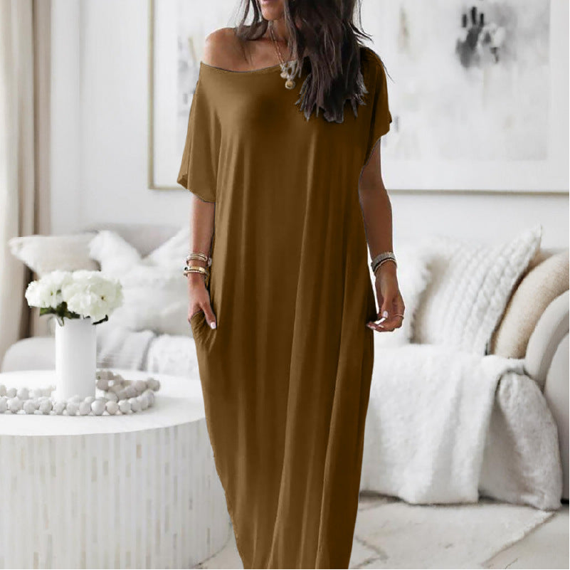 Dress Women - Asymmetric Off-Shoulder Dress