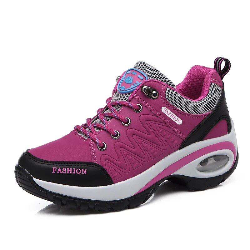 Sneakers Women - Cushioned Trainers with Lace-Up Front