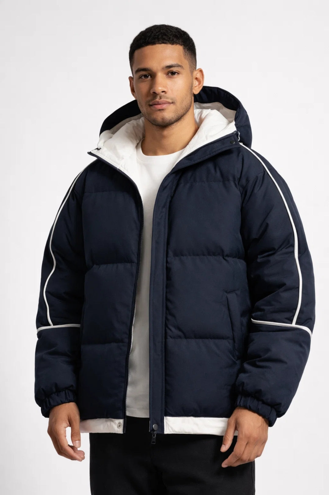 Coat Men - Warm Lined Style Coat with Hood
