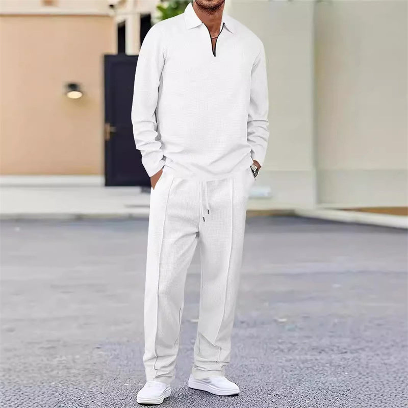Set Men - Waffle Knit Two-Piece Outfit