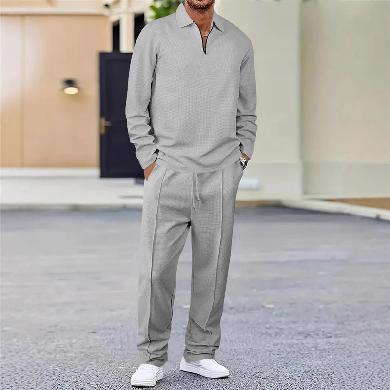 Set Men - Waffle Knit Two-Piece Outfit