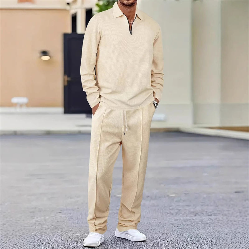 Set Men - Waffle Knit Two-Piece Outfit