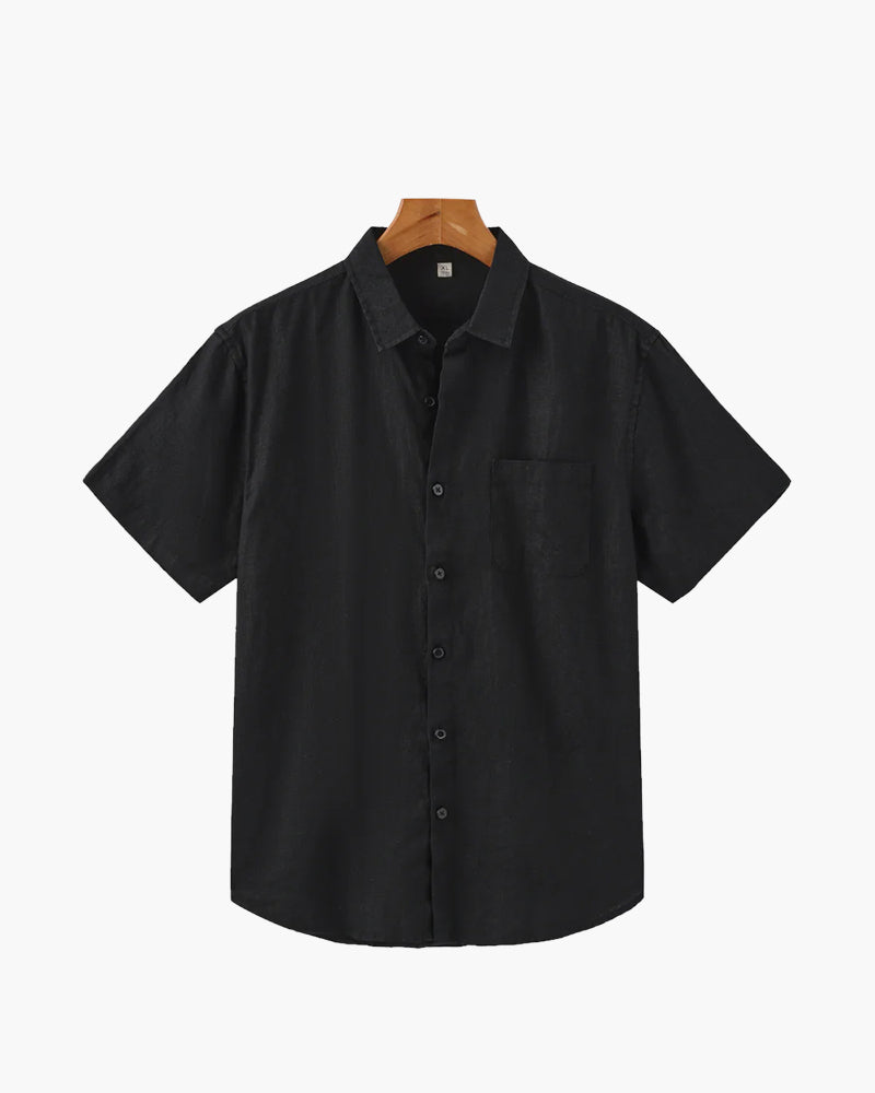 Shirt Men - Linen Breathable Regular Fit Shirt