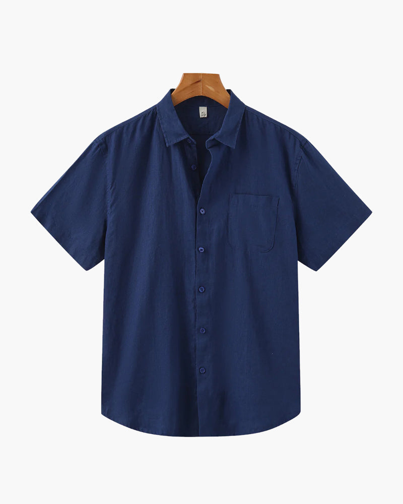 Shirt Men - Linen Breathable Regular Fit Shirt