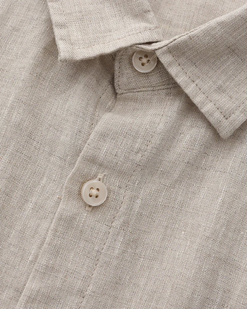 Shirt Men - Linen Breathable Regular Fit Shirt