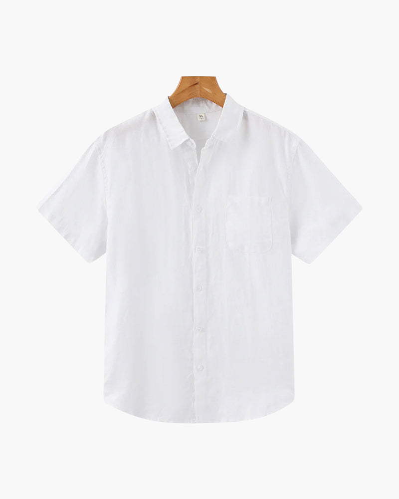 Shirt Men - Linen Breathable Regular Fit Shirt