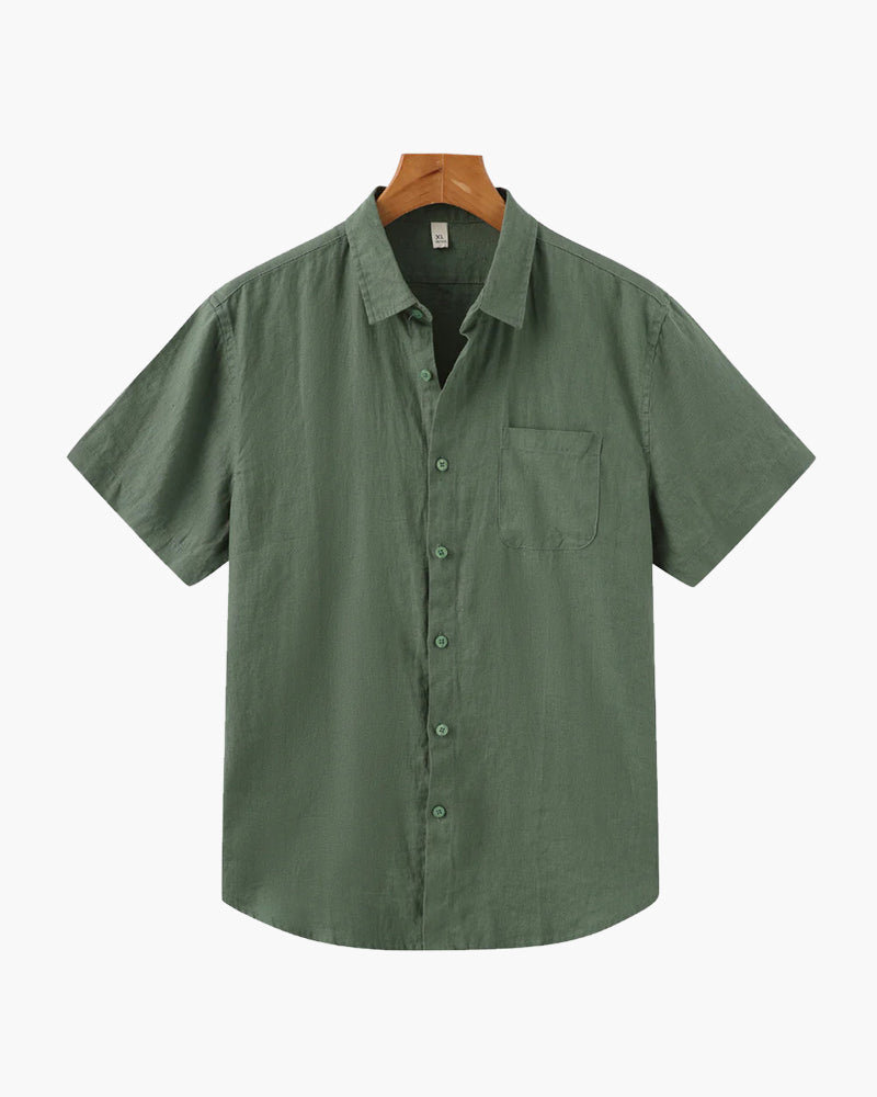Shirt Men - Linen Breathable Regular Fit Shirt