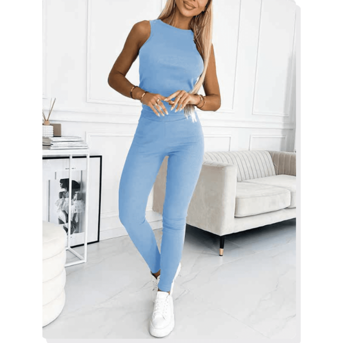 Tracksuit Women - Cotton Sweatshirt and Joggers Two-Piece Set