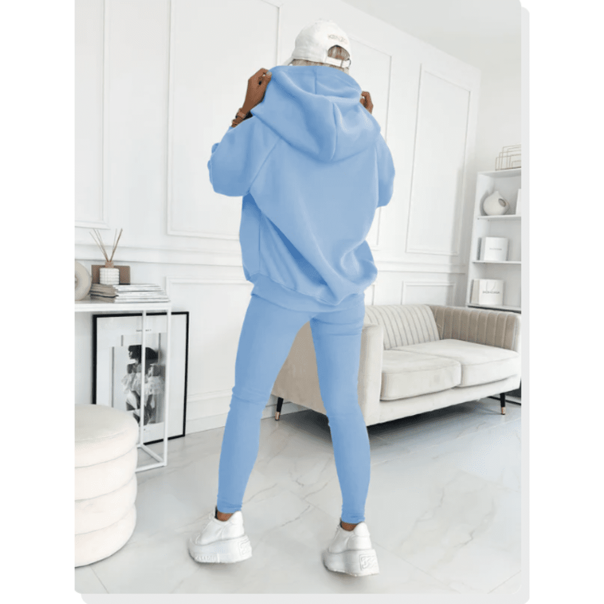 Tracksuit Women - Cotton Sweatshirt and Joggers Two-Piece Set