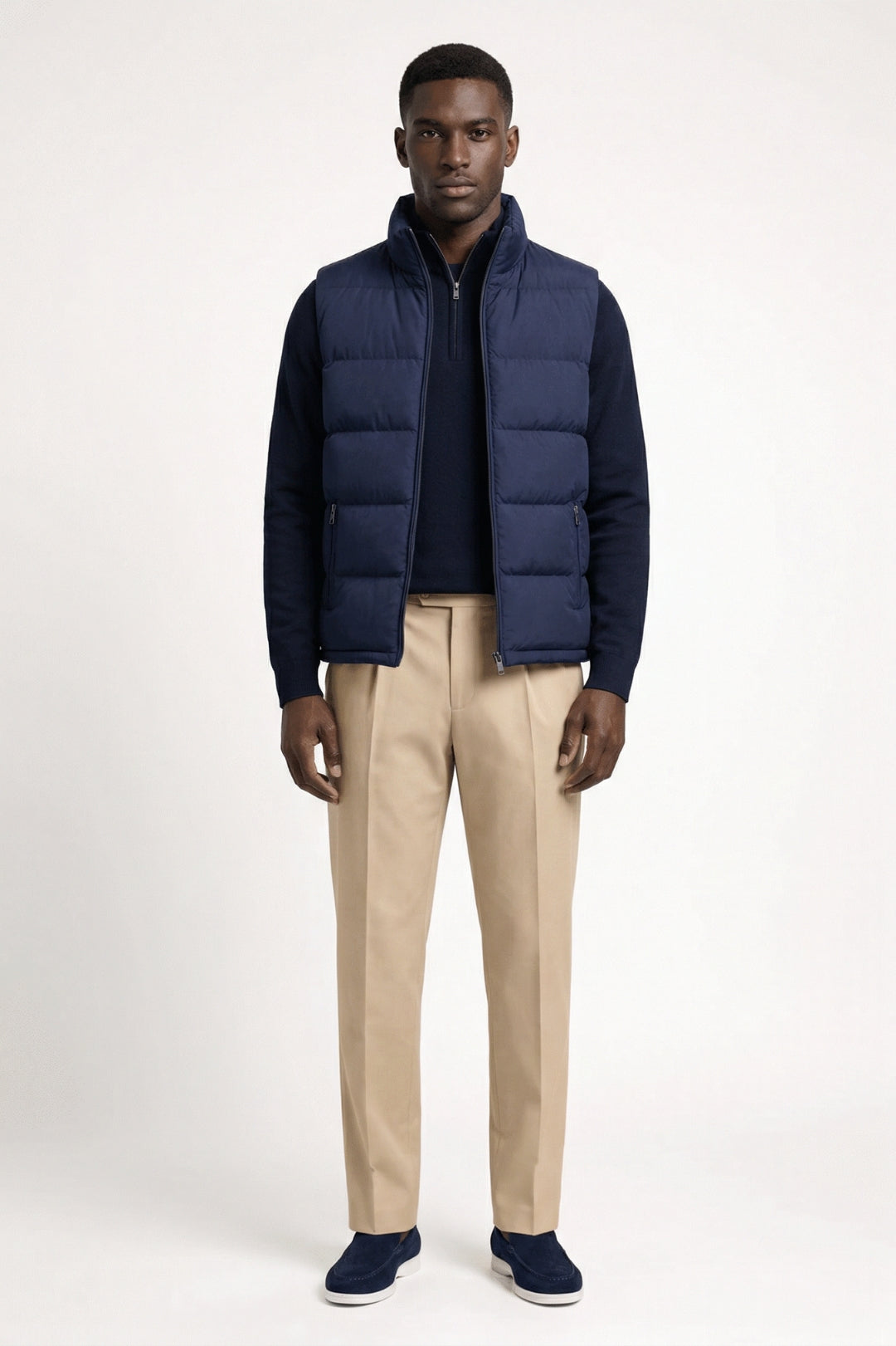 Gilet Men - Lightweight Bodywarmer Stand Gilet with Collar